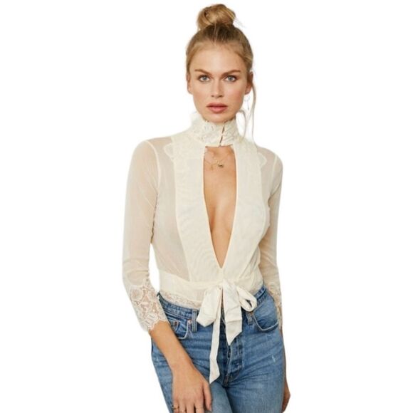 Take Hah Bow Bodysuit in La Creme
HAH - Picture 2 of 6